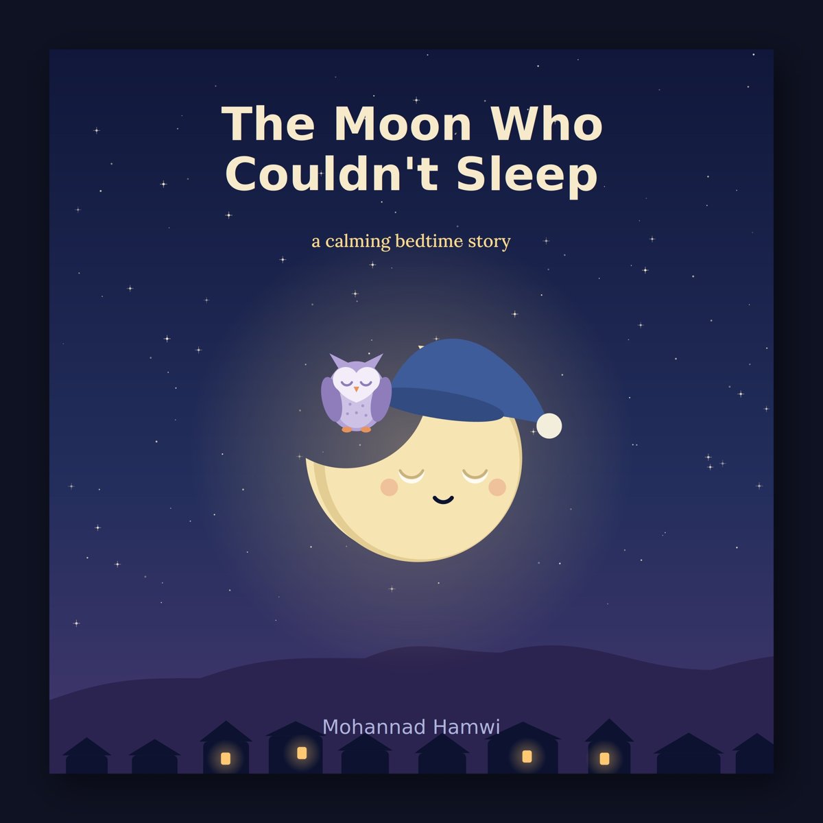The Moon Who Couldn't Sleep — printable bedtime picture book (ages 2–5)