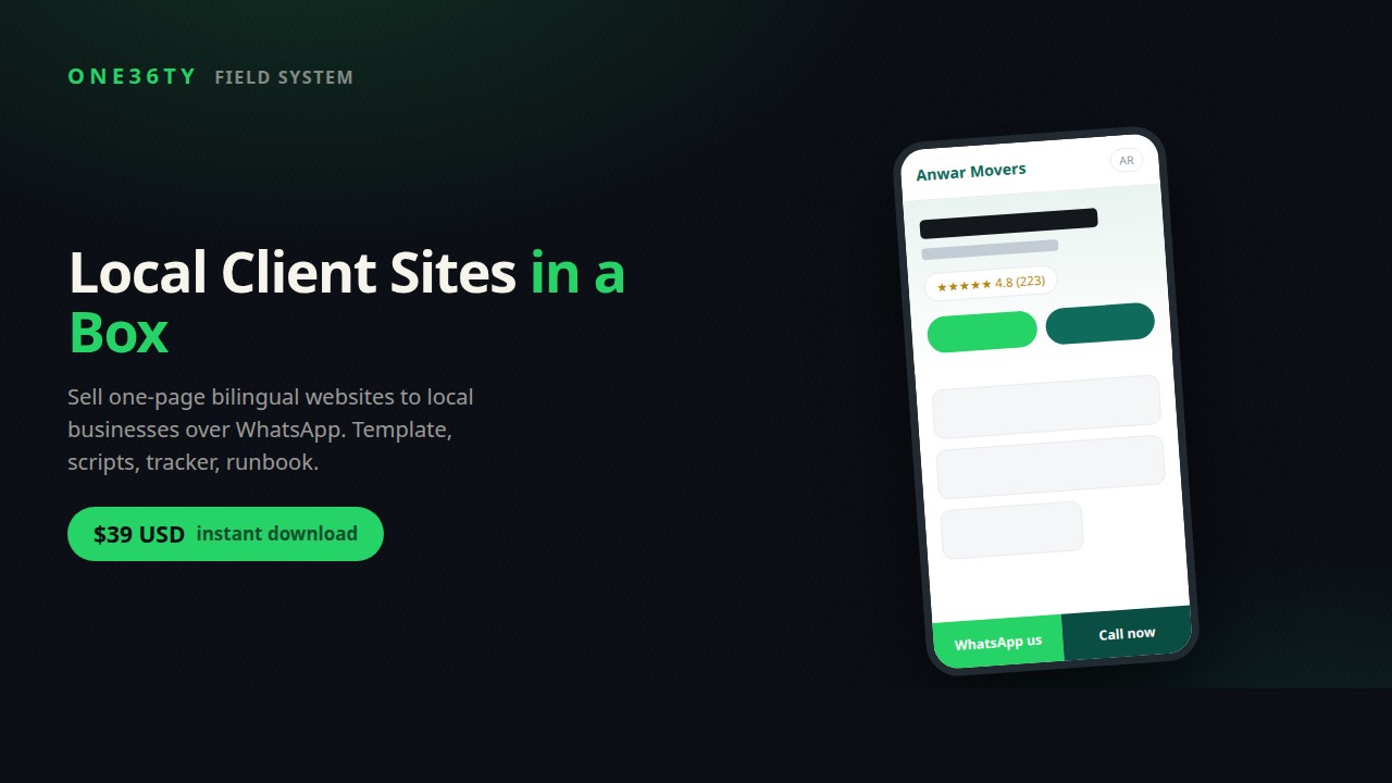 Local Client Sites in a Box - the complete WhatsApp web-studio system